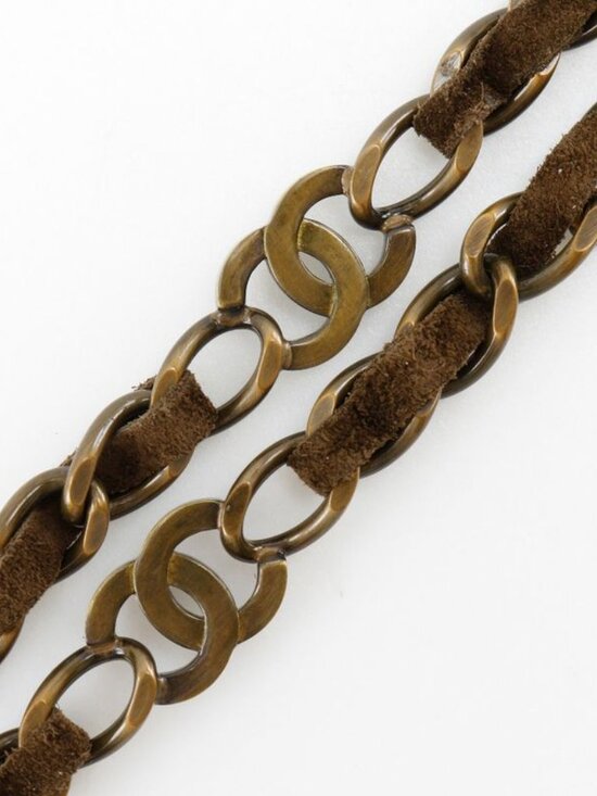 Chanel Chain Belt Vintage Finish Coco Mark Gold Plated And Suede main image 8